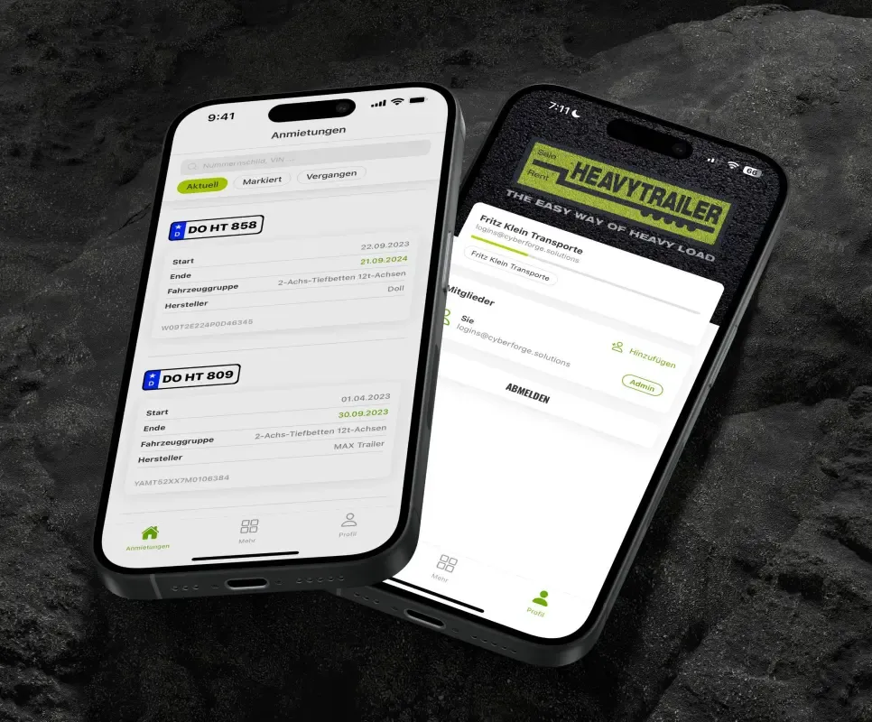 HeavyTrailer Mobile App